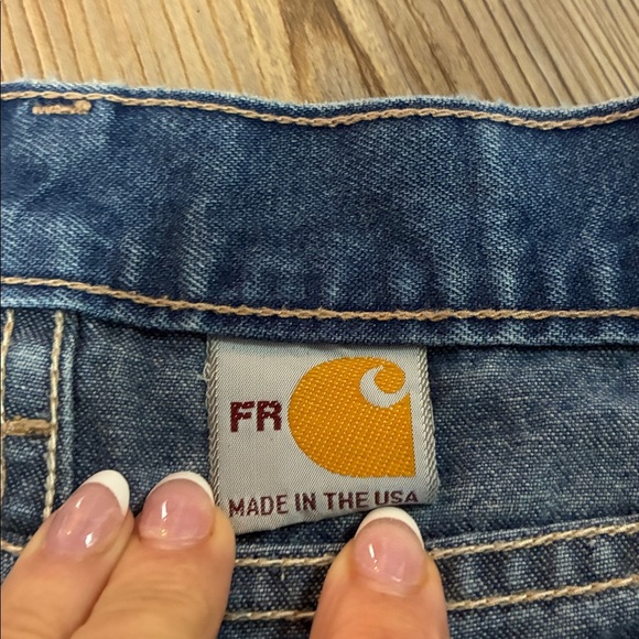 Carhartt Flame Resistant Jeans Relaxed fit NFPA 2112 Medium wash Men’s 42 X 30 - Picture 2 of 10